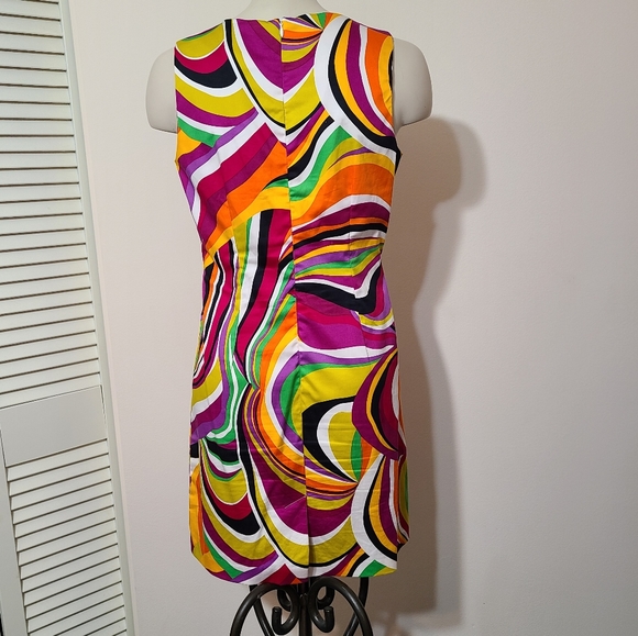 Groovy 60's style sheath dress 6P - Picture 3 of 4